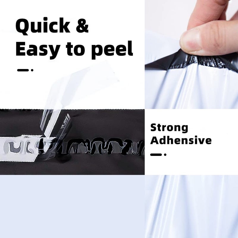 POLYSELLS 500 Pack 10x13 Inch Poly Mailers Shipping Envelopes, Strong Adhesive Sealing, Waterproof, and Tear-resistant Postal Mailing Bags for Clothing, Books, and Accessories White - Image 4